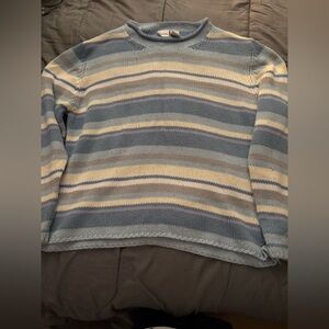 Striped Blue and Cream Women’s Sweater